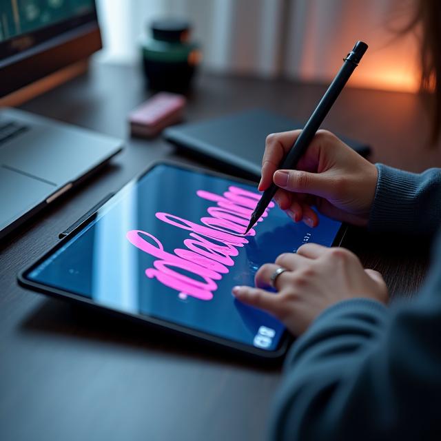 Caligrafía digital moderna y herramientas tecnológicas