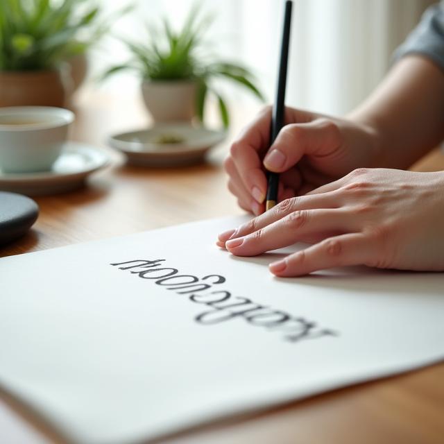 Caligrafía mindfulness y escritura consciente